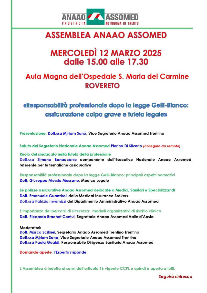 Assemblea 12.03.2025 Rovereto